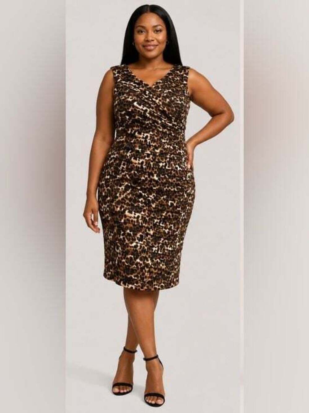 Adrianna Papell Black Dress Label Detail Size 14